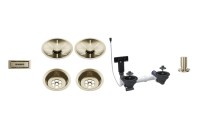 JUEGO ACCESORIOS FREGADERA DOBLE BLANCO